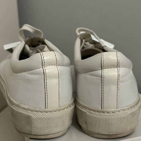 Acne Studios Adriana Cap Toe White Leather Sneaker Size 10 IT 40 - Picture 6 of 12